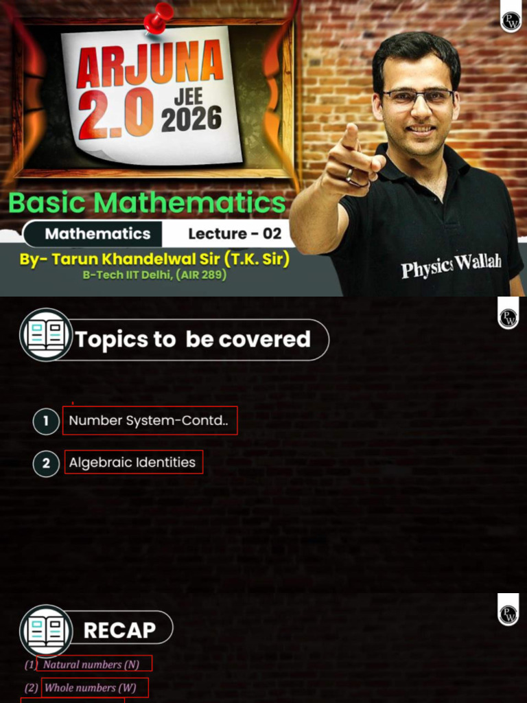 Basic Mathematics 02 - Class Notes | PDF