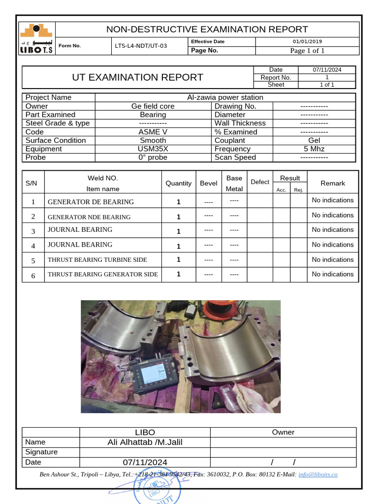 Non-Destructive Examination Report | PDF | Applied And ...