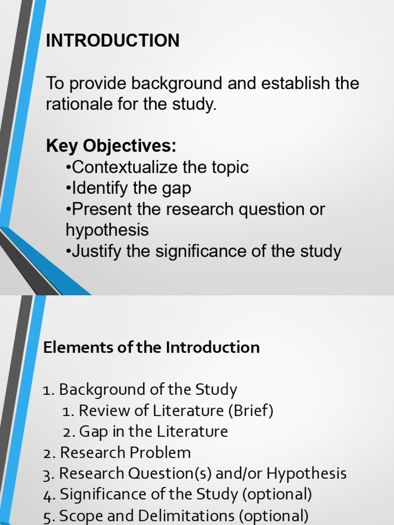 Study Introduction and Objectives Guide | PDF