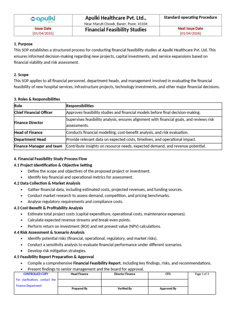 Financial Feasibility Study | PDF | Feasibility Study | Return On ...