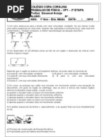TD DE FÍSICA - 1º ANO - 2ª ETAPA