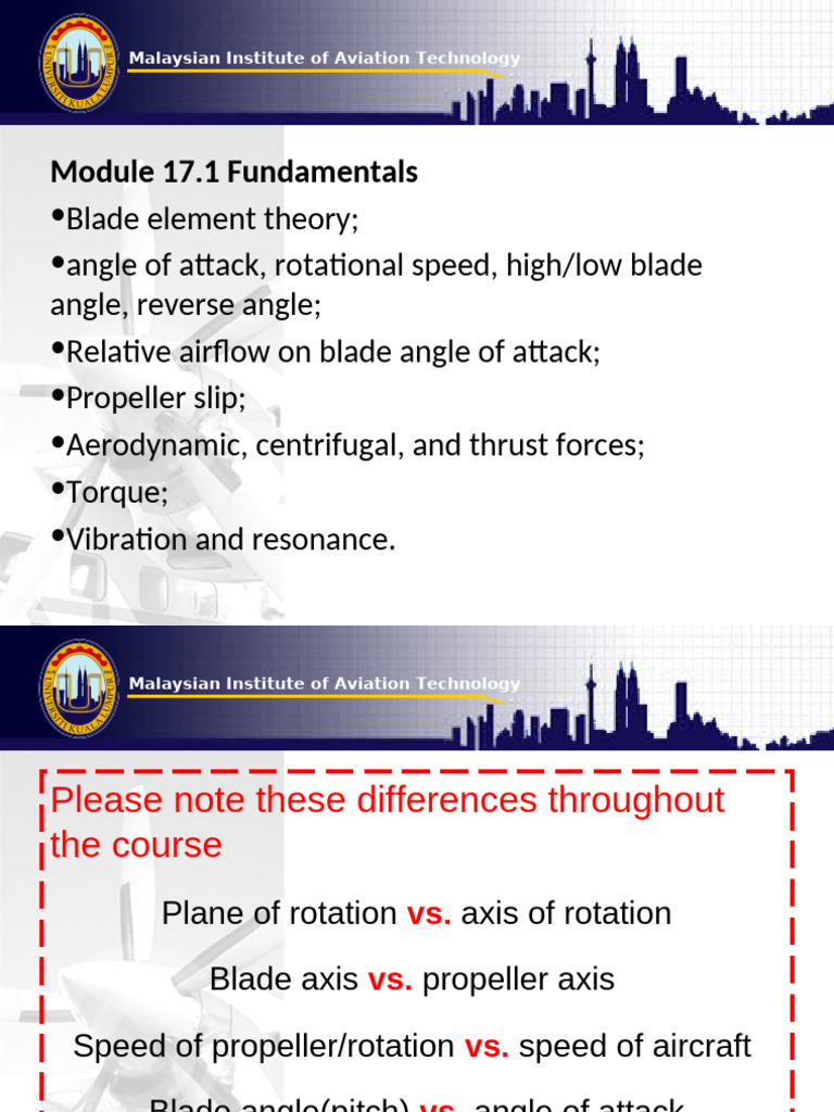 Module 17.1 Fundamentals: Malaysian Institute of Aviation Technology ...
