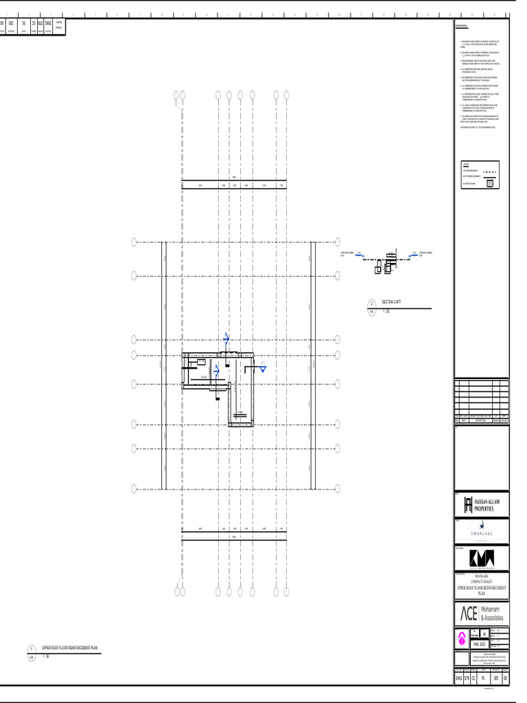 Upper Roof Floor Reinforcement Plan | PDF | Civil Engineering ...