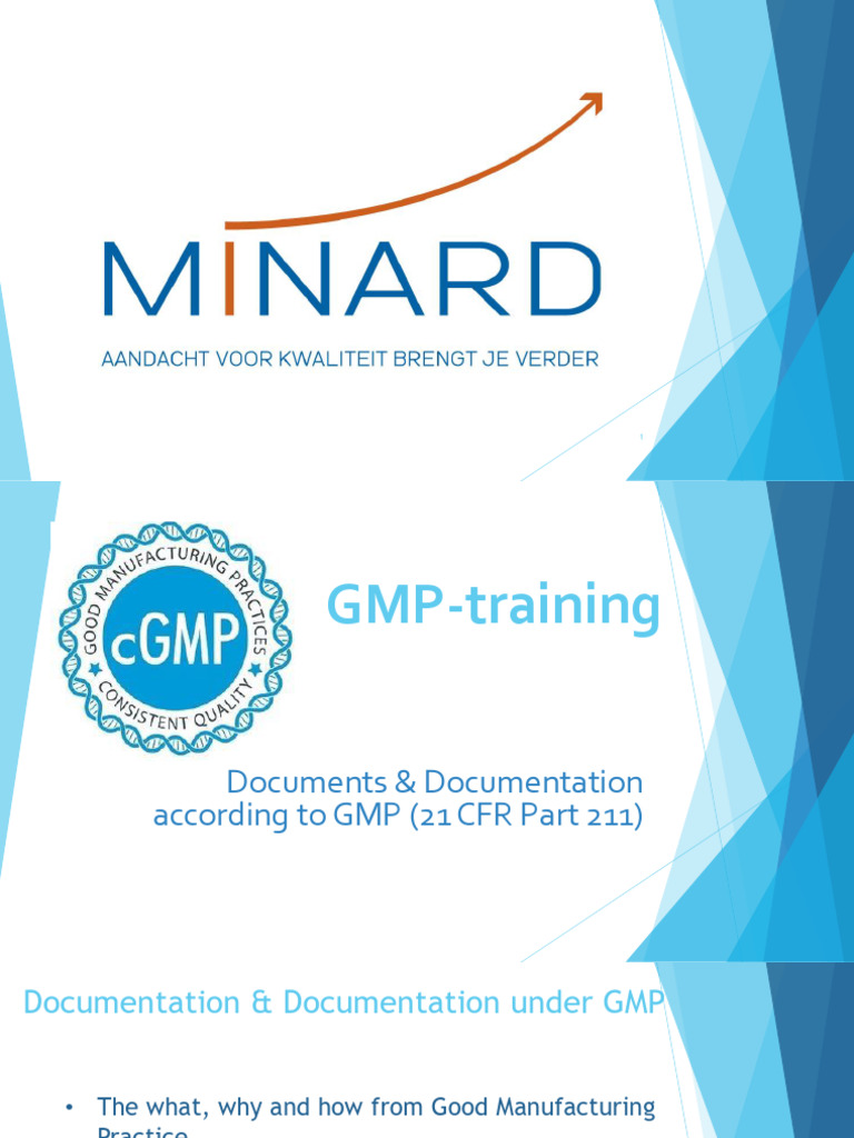 GMP Documentation Training Overview | PDF