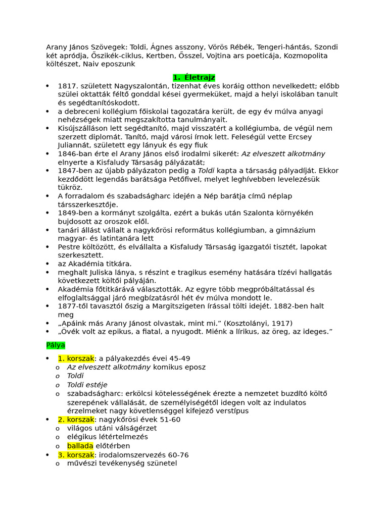4.. Arany János | PDF