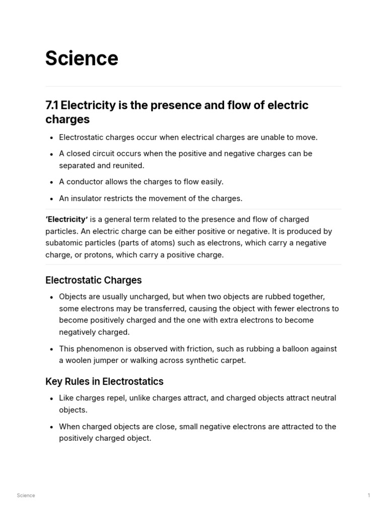 Science | PDF | Electric Current | Electric Generator
