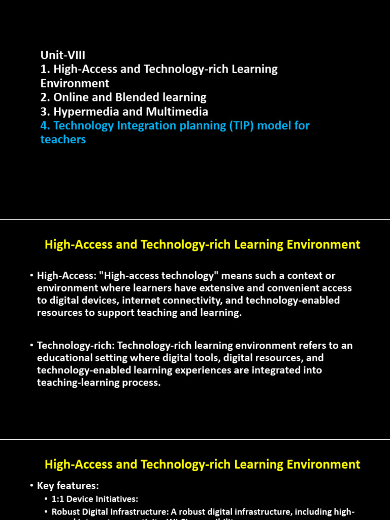 High-Access Tech in Learning Environments | PDF | Educational ...
