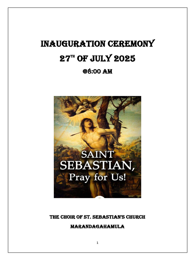 Inauguration Ceremony 2025 | PDF
