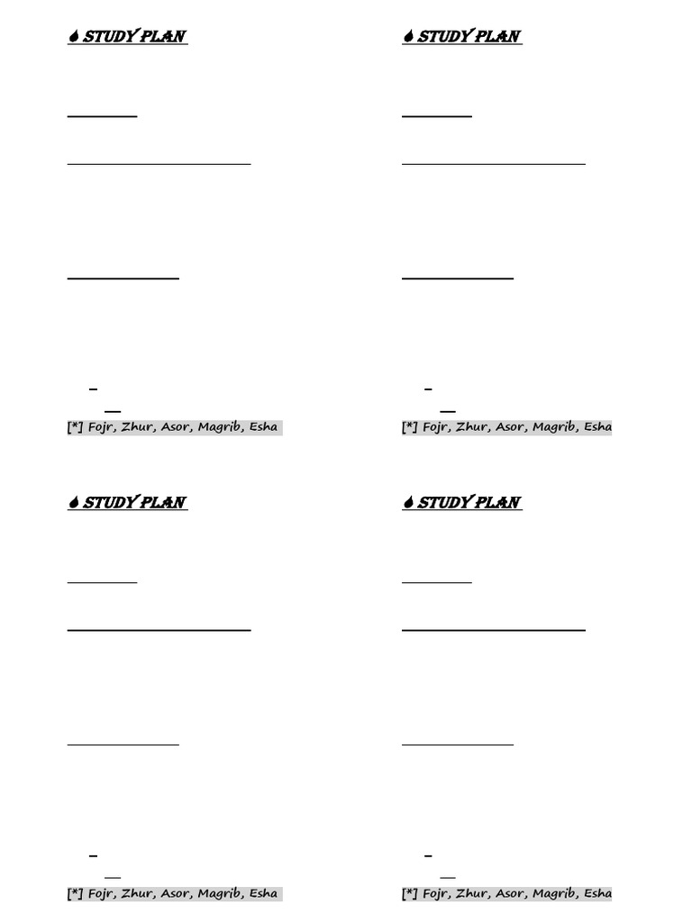Detailed Daily Study Schedule | PDF