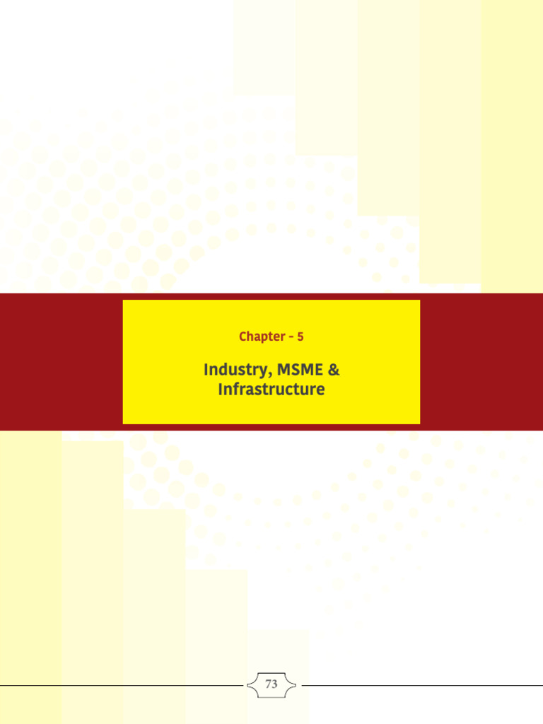 Chapter 5 - Industry, MSME and Infrastructure | PDF | Startup Company ...