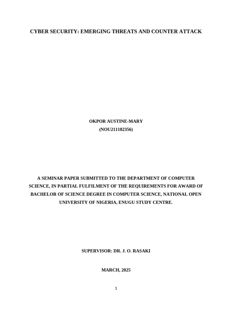 Countering Emerging Cyber Threats | PDF | Security | Computer Security