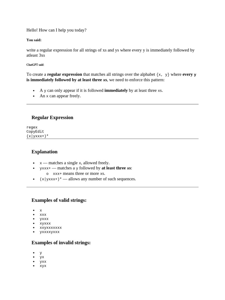 Regex Patterns for Context-Free Languages | PDF | Regular Expression ...