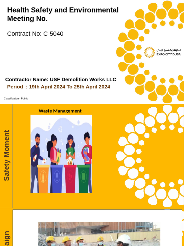 HSE Report: April 2024 Contractor Updates | PDF | Occupational Safety ...