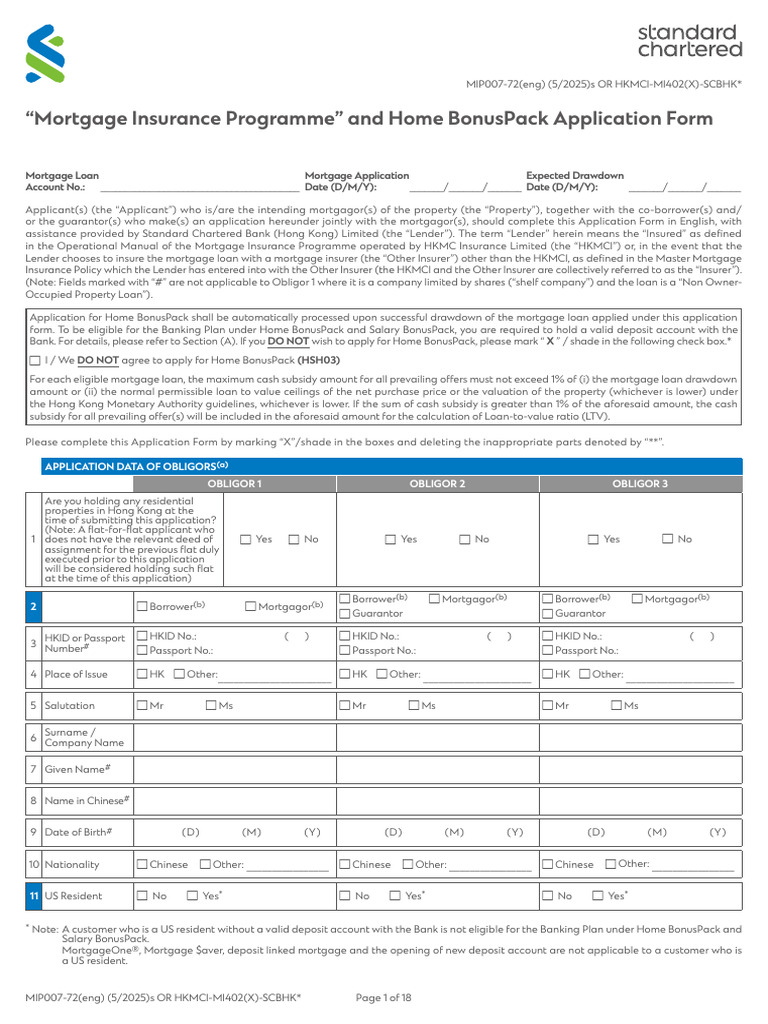 Application Form MIP (5-2025) S | PDF | Loan To Value Ratio | Mortgages