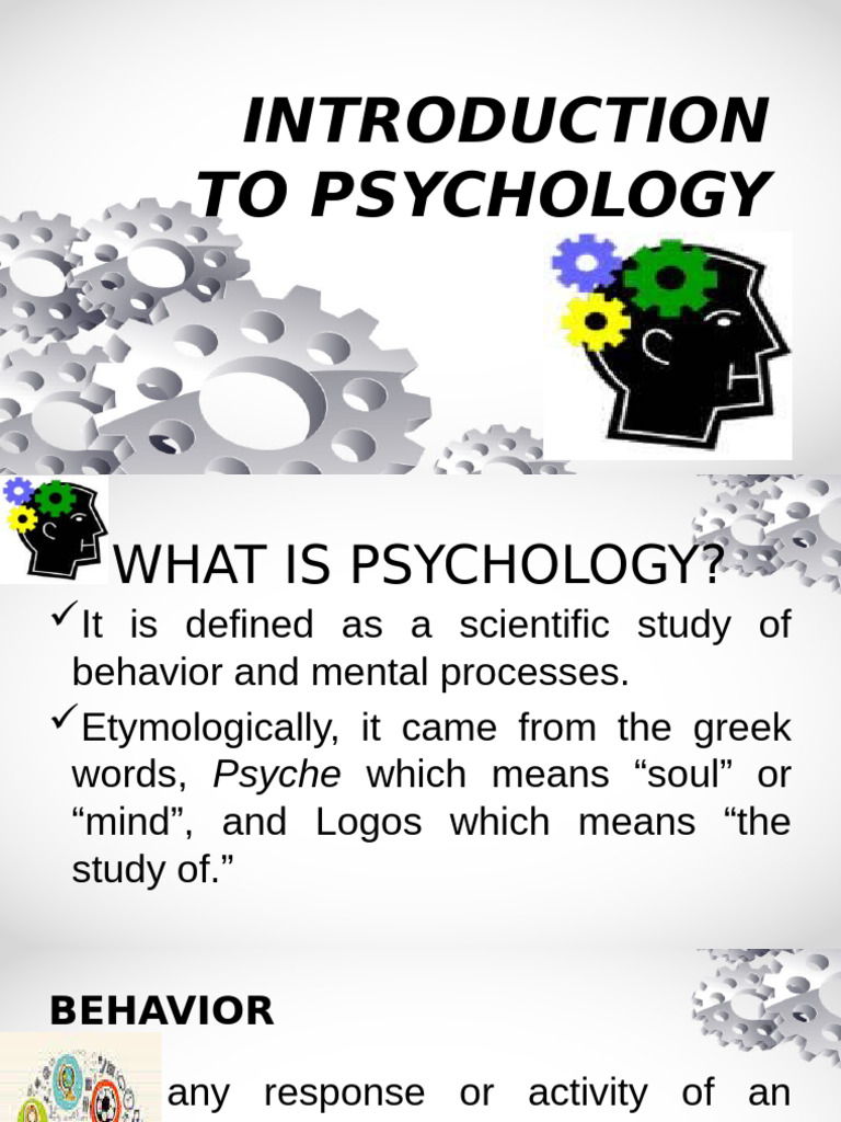 Introduction to Psychology Overview | PDF | Experiment | Psychology