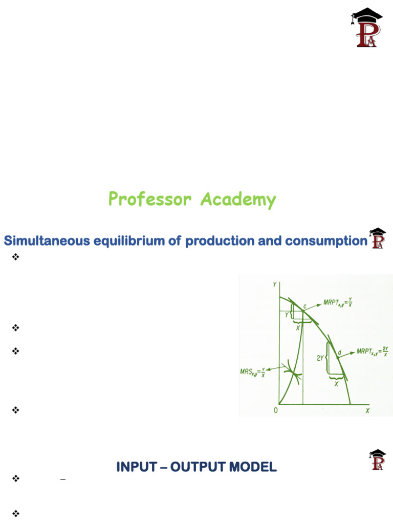 Simultaneous Equilibrium in Economics | PDF | Input–Output Model ...