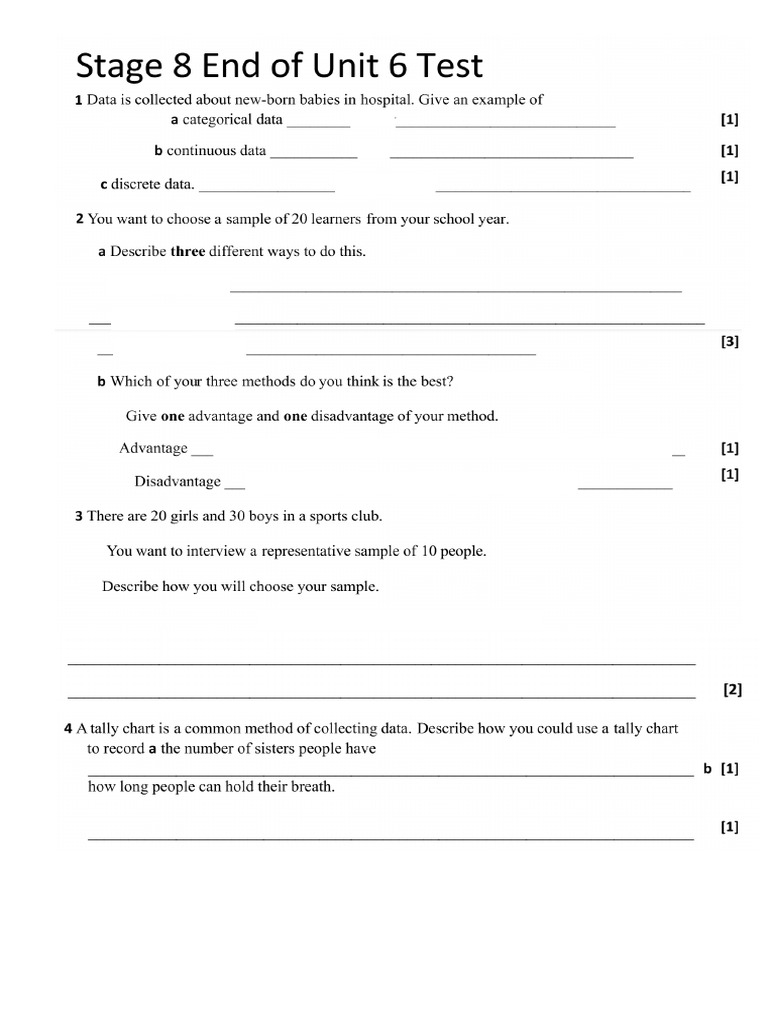 Cam 8 Unit Test 6 | PDF