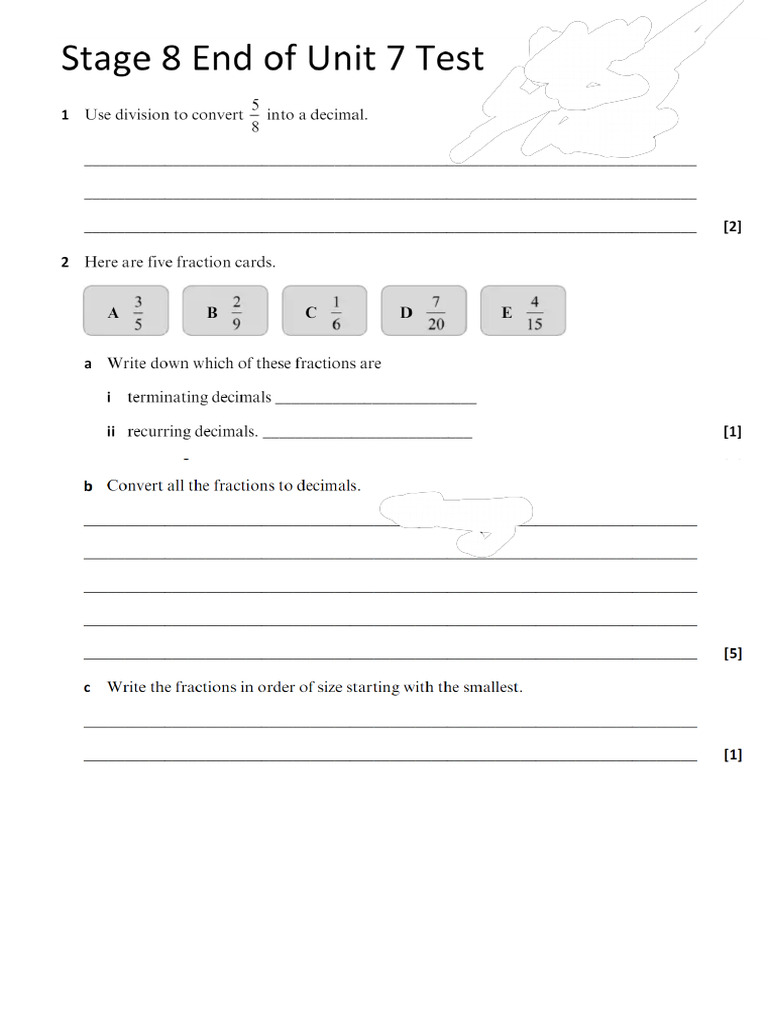 Cam 8 Unit Test 7 | PDF