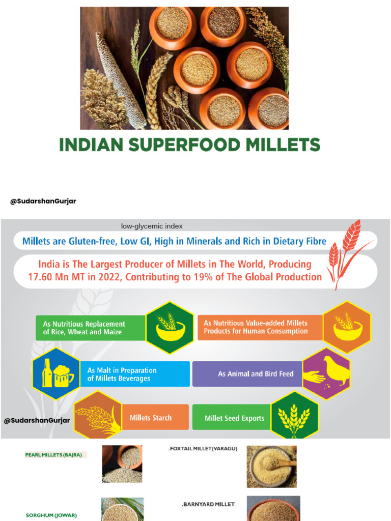 All About Millets by Sudarshan Gurjar | PDF | Agriculture | Cereals