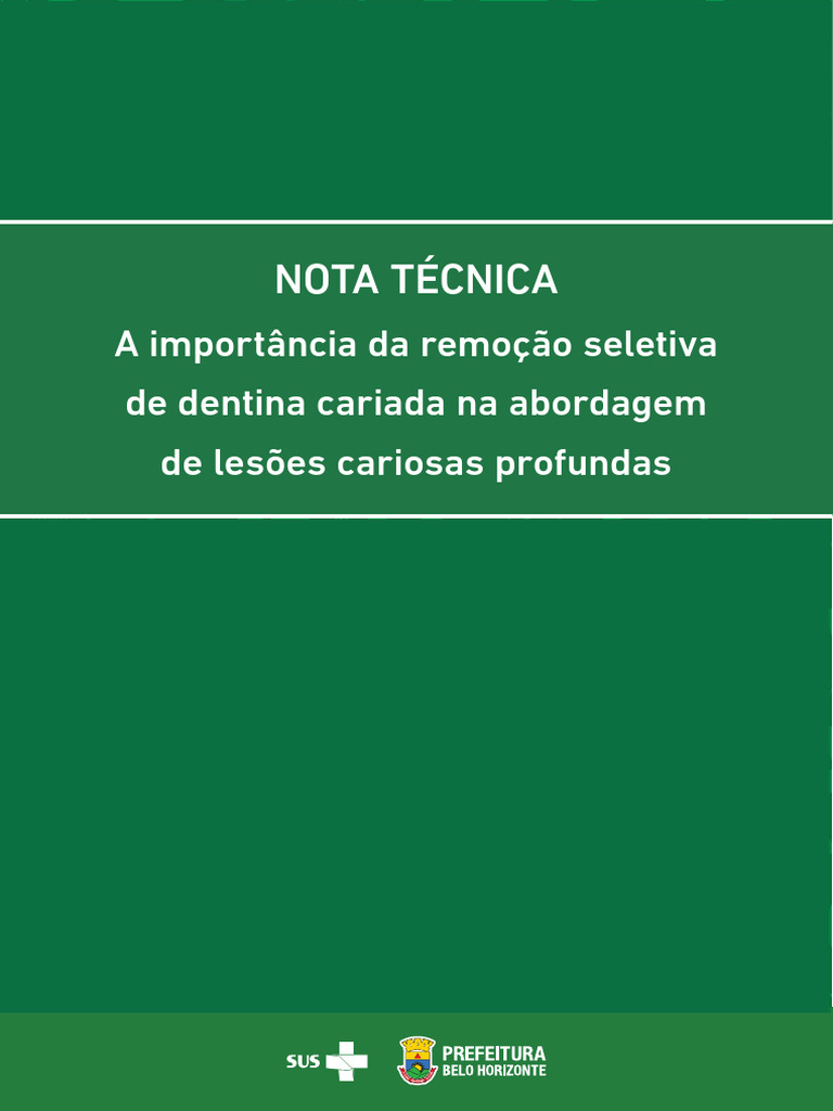 Remoção Seletiva de Dentina Cariada | PDF | Dentina | Áreas da odontologia
