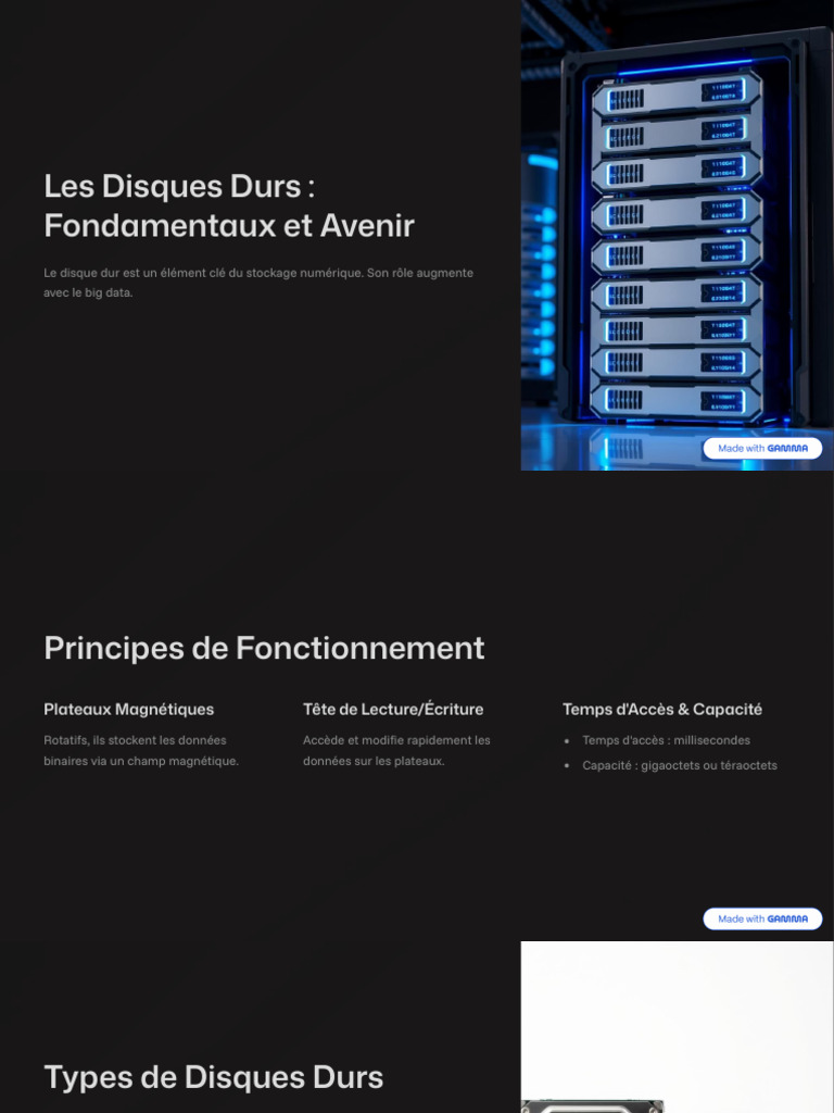 Disques Durs : Types et Performances | PDF