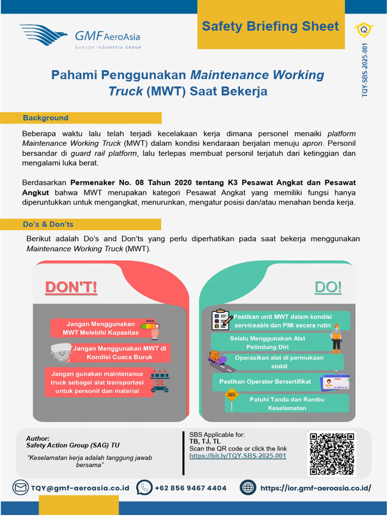 Panduan Keselamatan Menggunakan MWT | PDF