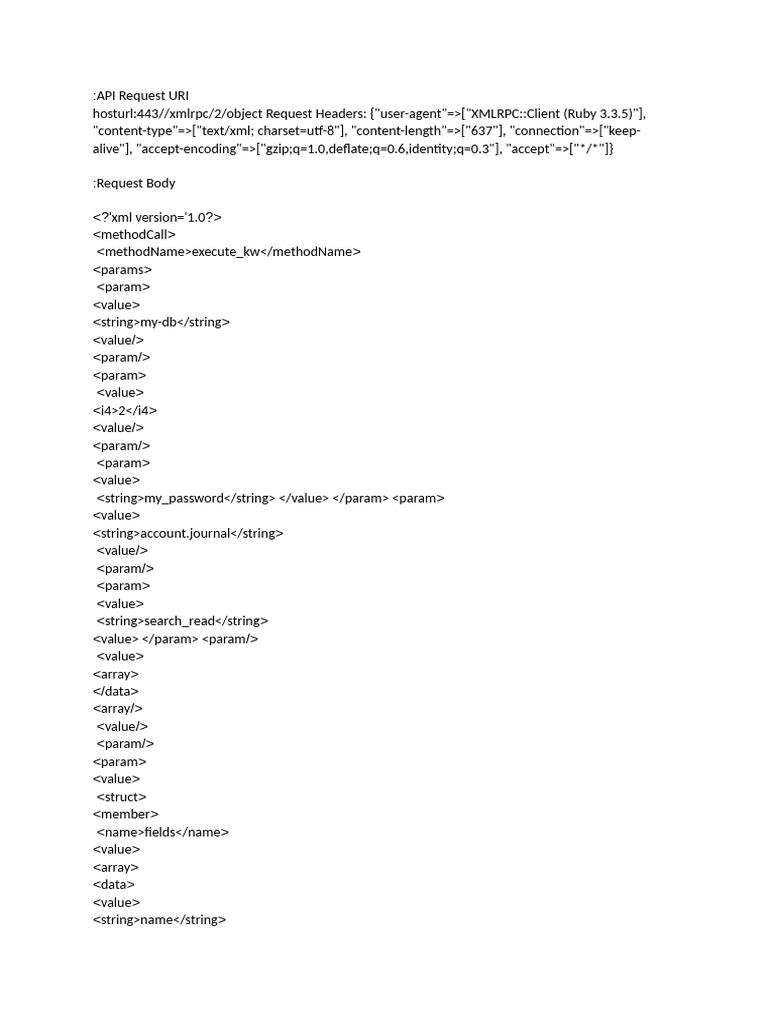 Odoo API | PDF