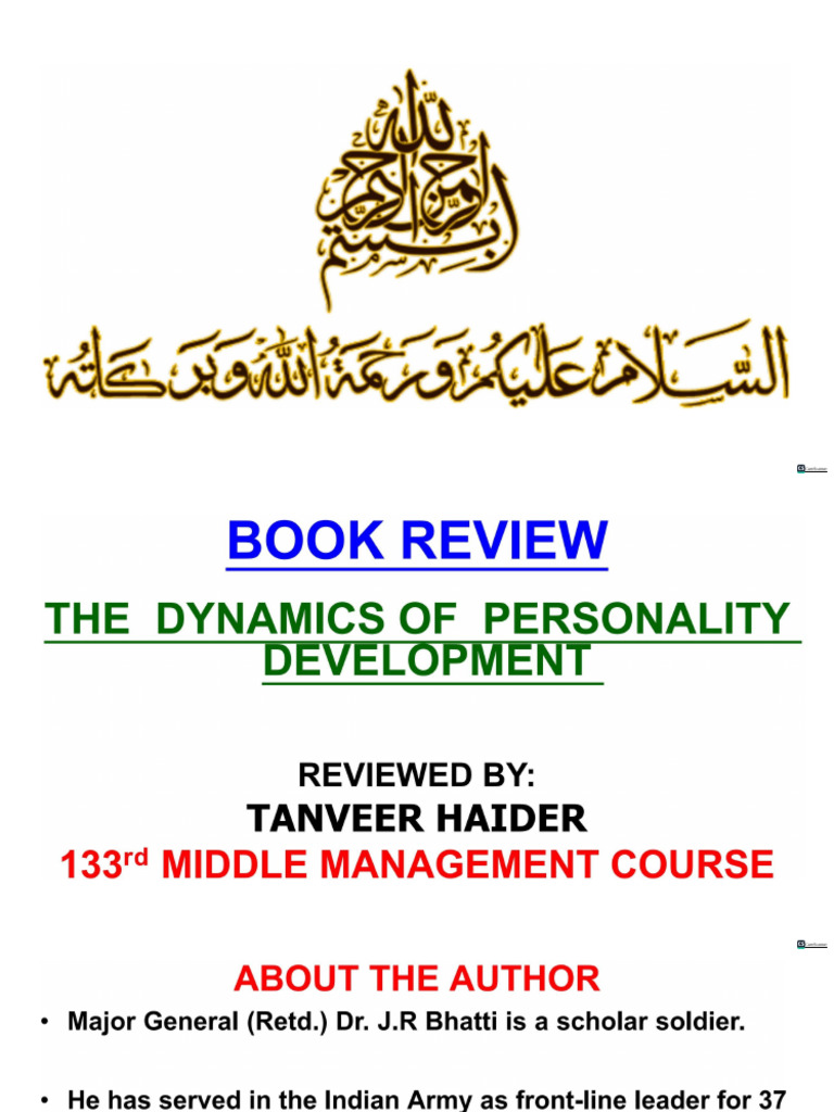 The Dynamics of Personality Development Book Review | PDF