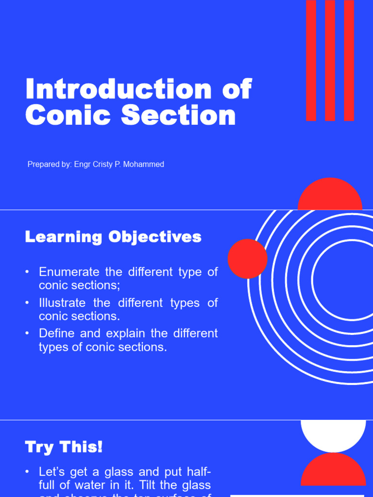 Introduction to Conic Sections | PDF | Ellipse | Geometry
