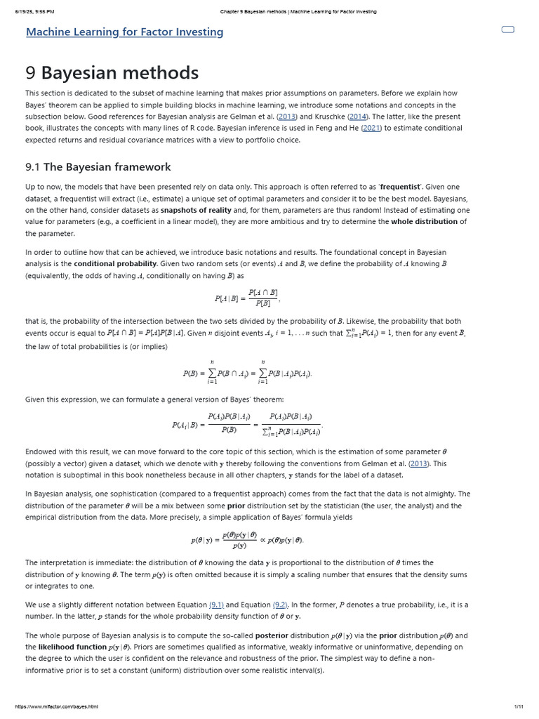 Bayesian Methods in Factor Investing | PDF | Bayesian Inference ...