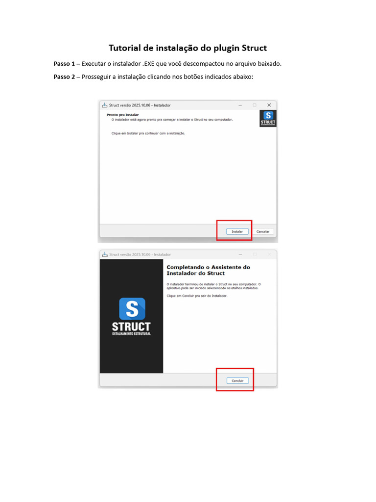 Tutorial de Instalação Do Plugin Struct | PDF