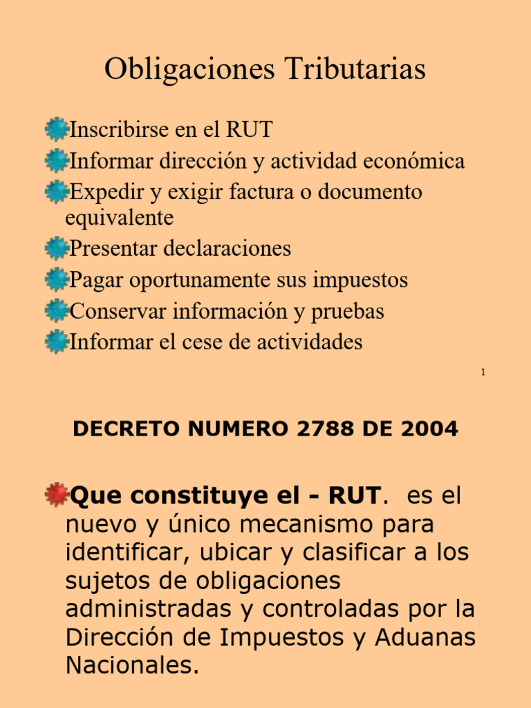 Obligaciones Tributarias | PDF | aduana | Impuestos