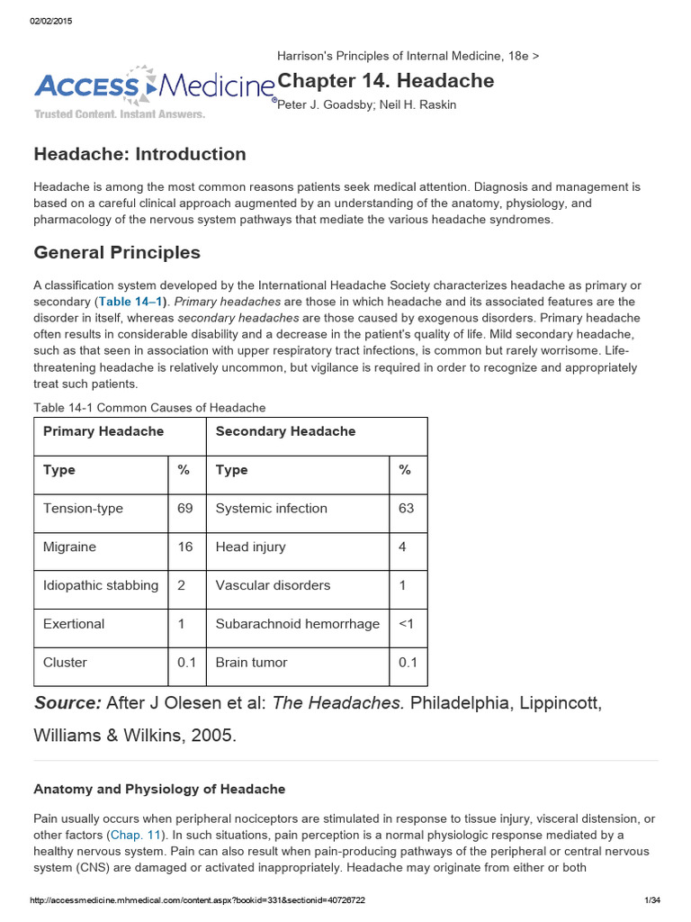 Understanding Headache Types and Causes | PDF | Headache | Migraine