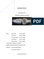 RELATÓRIO TÉCNICO de Usinagem