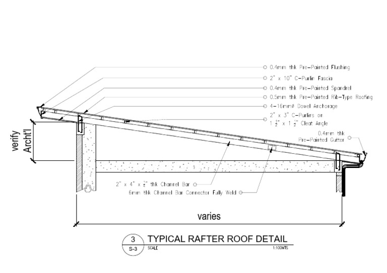 Varies: Typical Rafter Roof Detail | PDF
