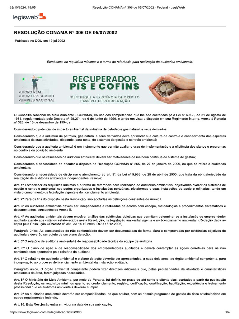 Resolucao Conama 306 | PDF