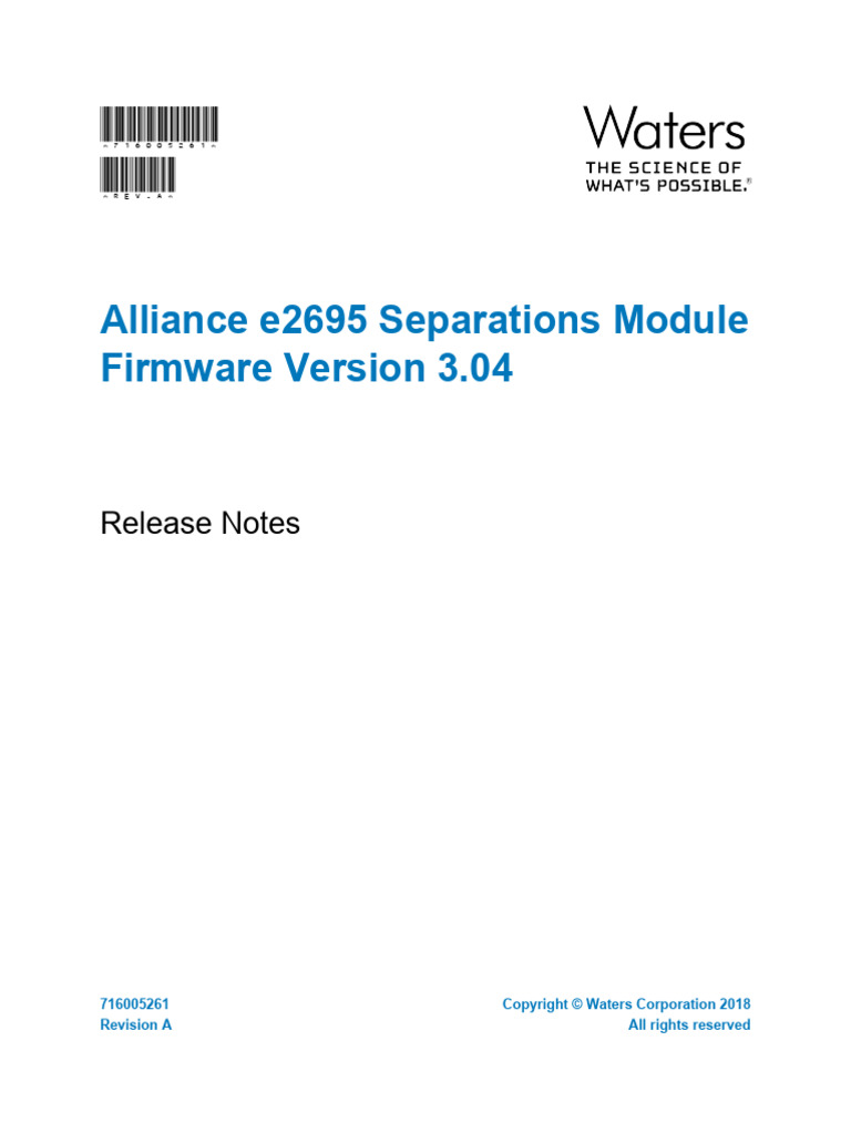 e2695 Firmware Update Release Notes | PDF | Verification And Validation ...
