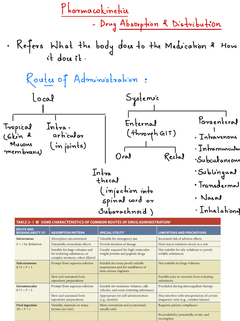 Pharmacokinetics: Drug Absorption & Distribution | PDF | Clinical ...