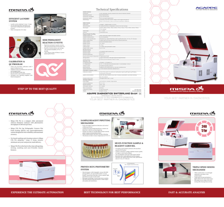 Mispa CXL Pro 240th - Ads | PDF | Spectrophotometry