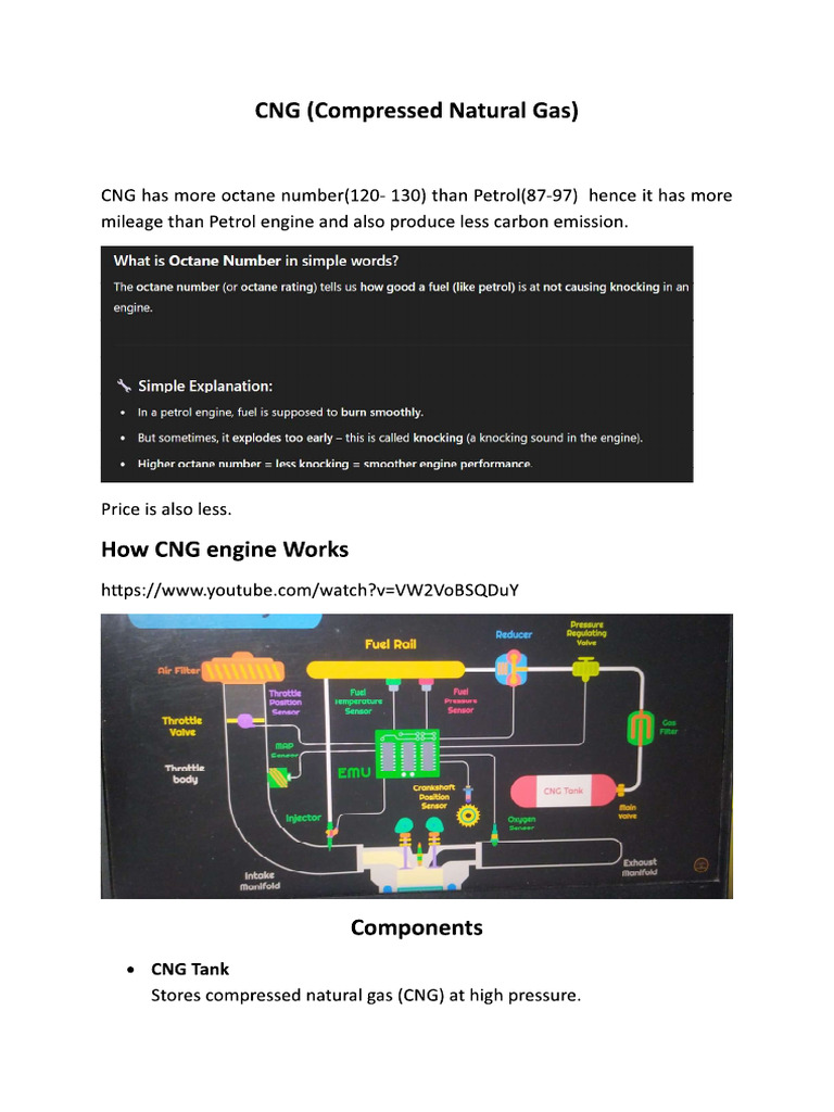 How CNG Engines Operate | PDF