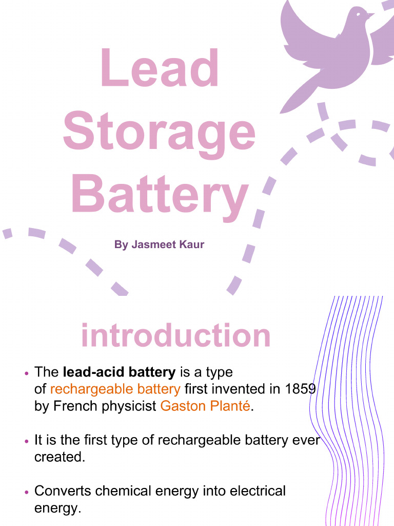 Lead Storage Battery - PPTX - 20250717 - 195653 - 0000 | PDF