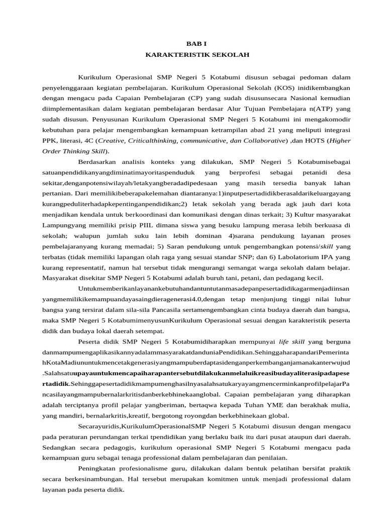 Contoh KOSP SMP 2025 Terbaru | PDF