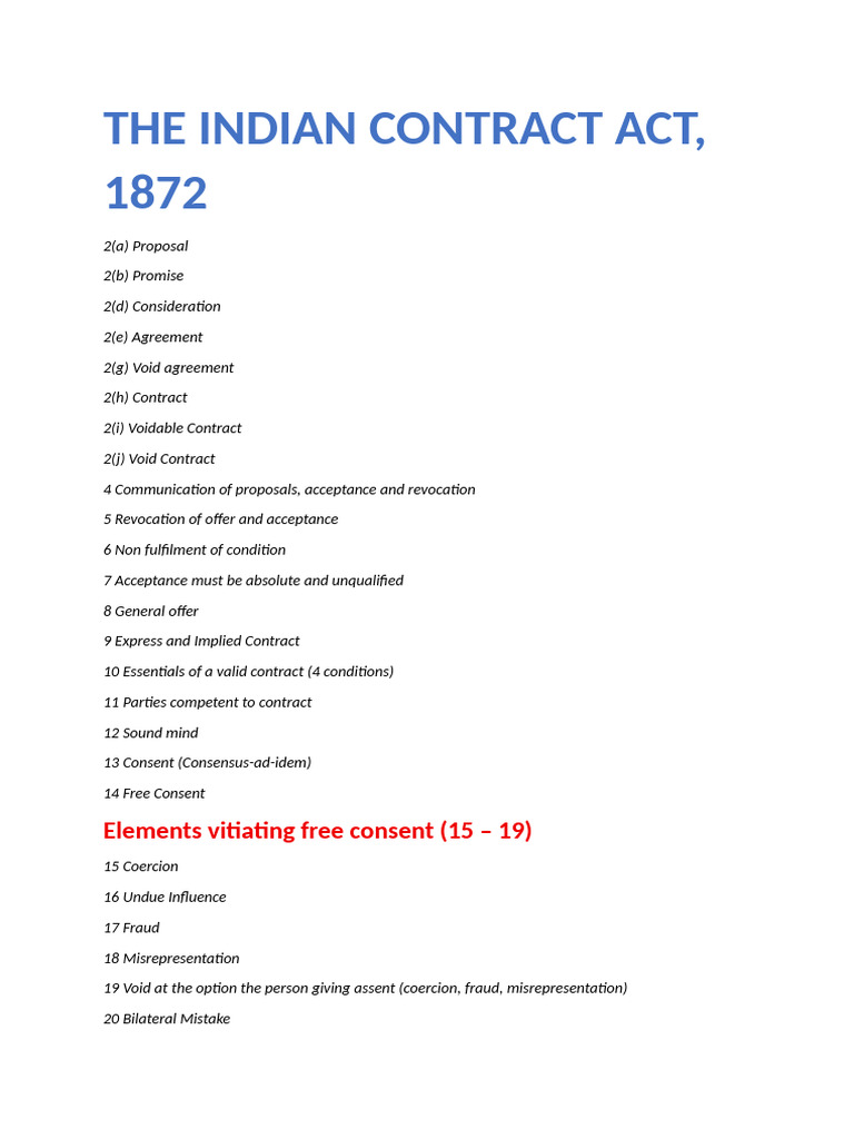 Overview of the Indian Contract Act | PDF | Guarantee | Legal Concepts