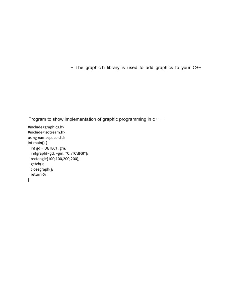 C++ Graphics | PDF