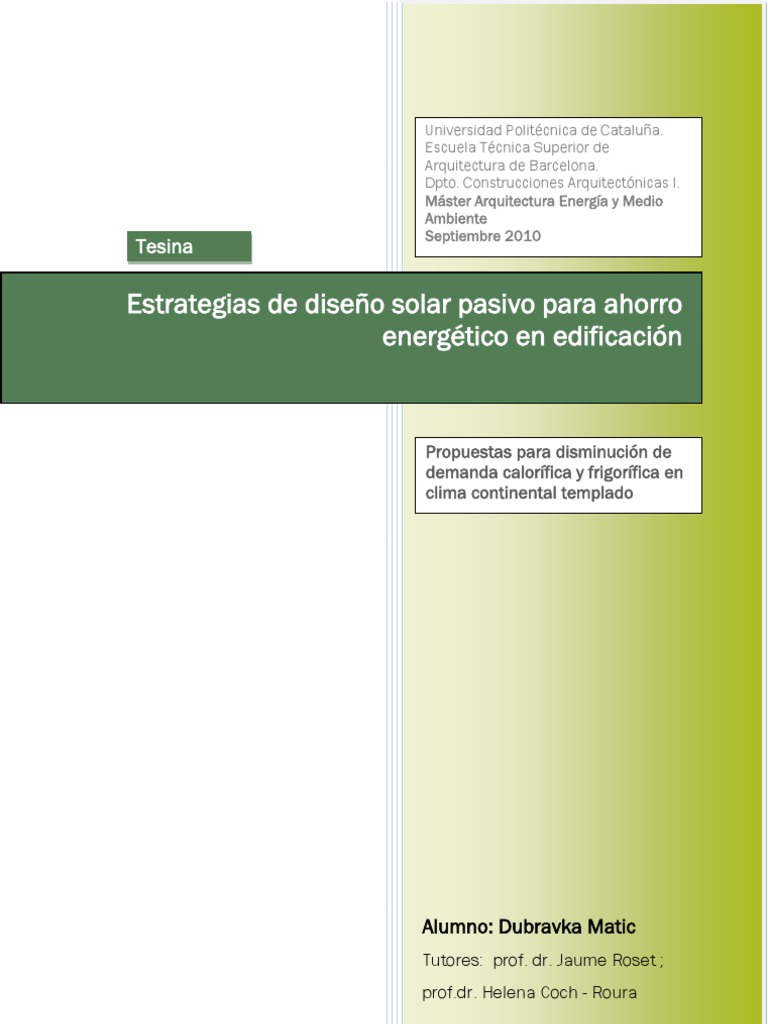 14 Dubravka Matic - Estrategias de Diseno Solar Pasivo en Edificacion -  COMPLETO | PDF | Conservación de energía | Energía solar, image size:768x1024