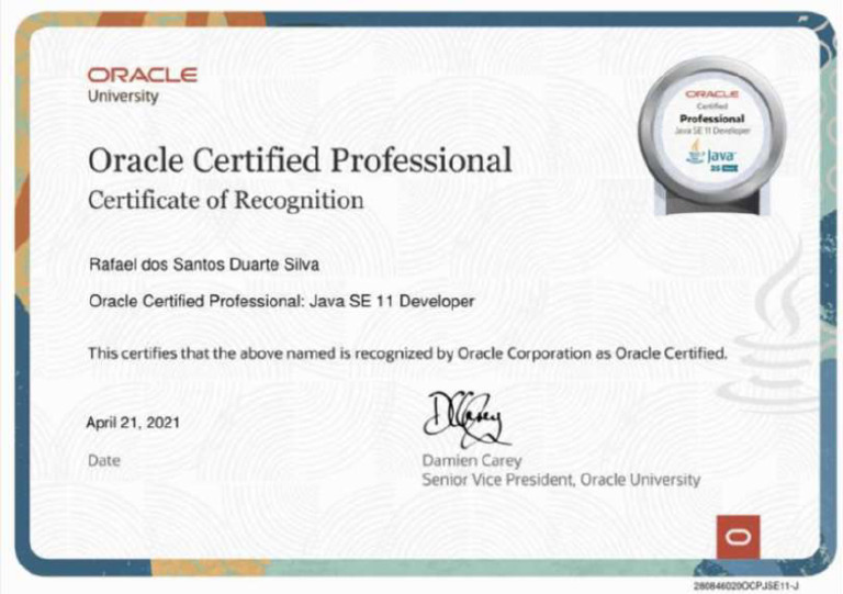 Oracle Certificate | PDF