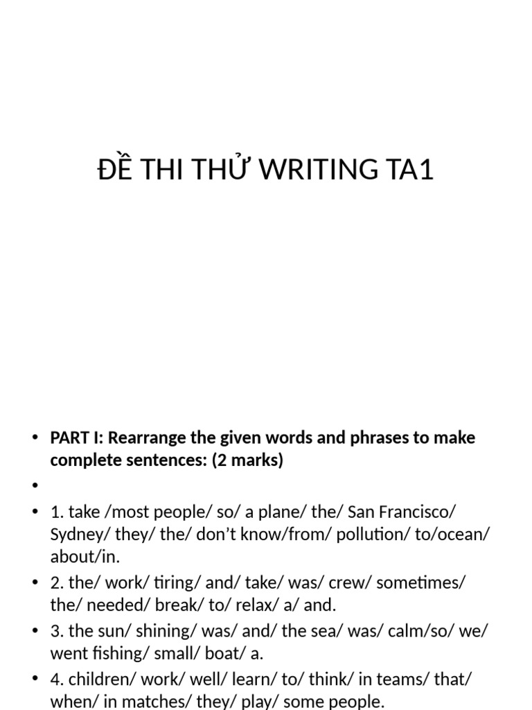 Writing Test Practice for Students | PDF