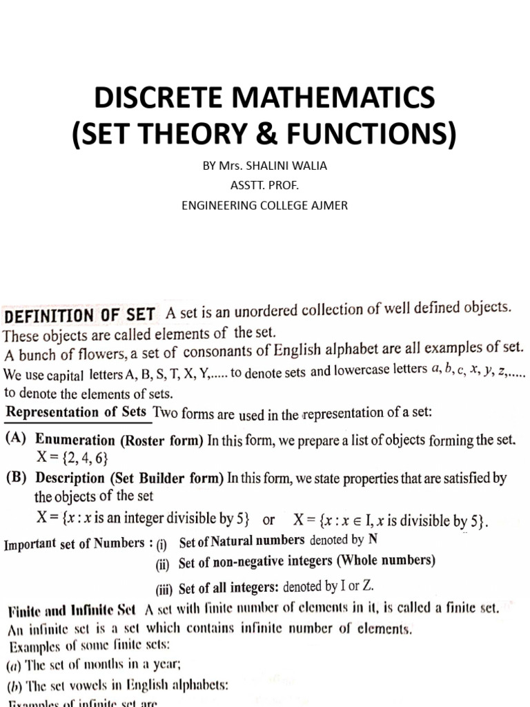 Unit 2 Sets Functions Relations | PDF