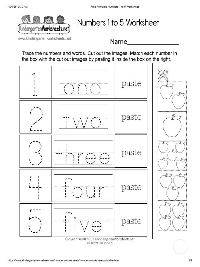 Kinder Numbers | PDF