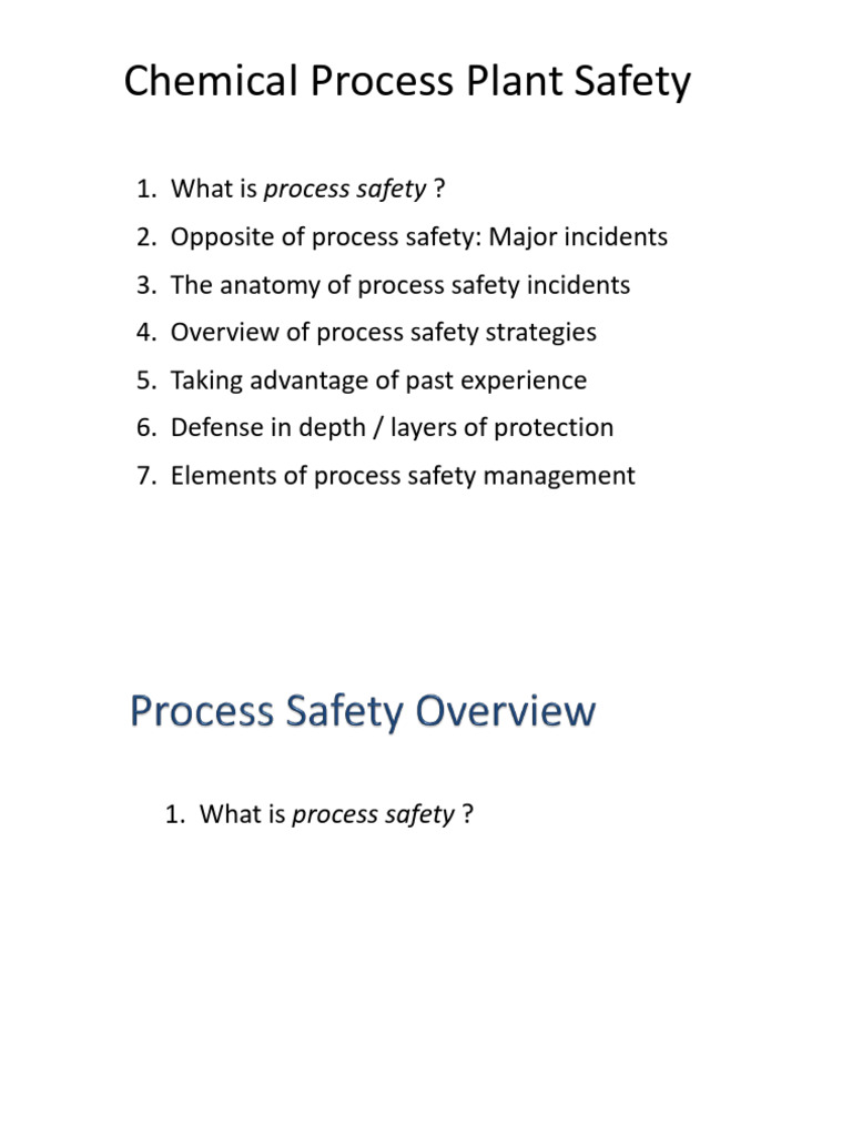 Chemical Process Safety Overview | PDF | Pump | Hazards